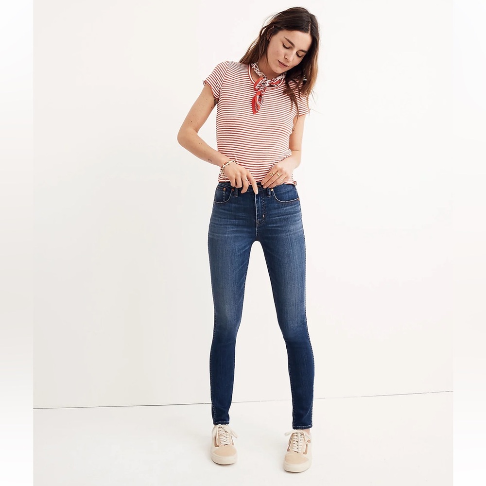 Madewell Tall 10" High-Rise Skinny Jeans in Danny Wash - Size 30 TALL